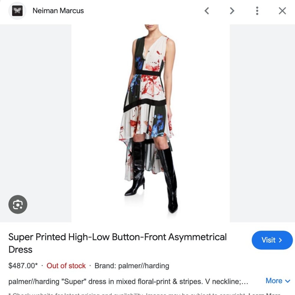 Palmer//Harding Super Printed High-Low Button-Front Asymmetrical Dress